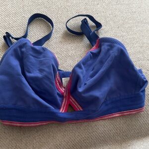 Vibrant Blue and Pink Bikini Top